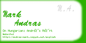 mark andras business card